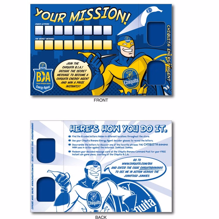 Decoder Greets Postcards - Blue Decoder Lens - Custom Imprint