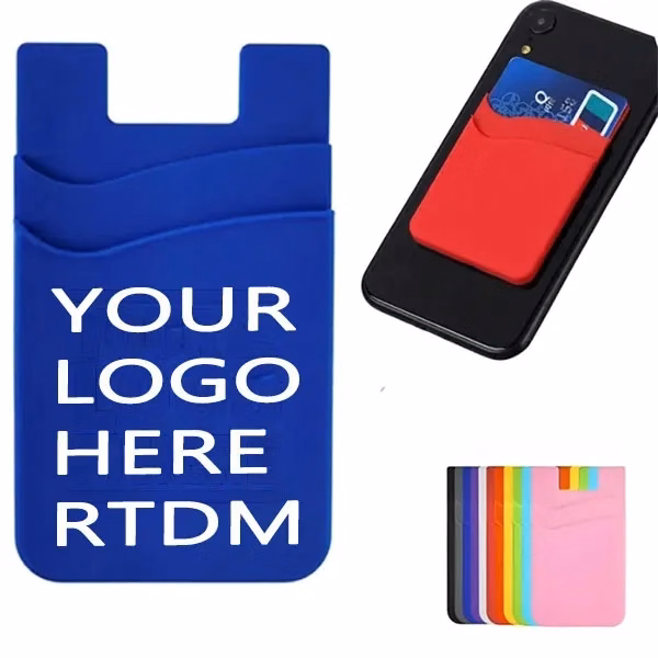 Double Layer Silicone Card Holder Phone Wallet