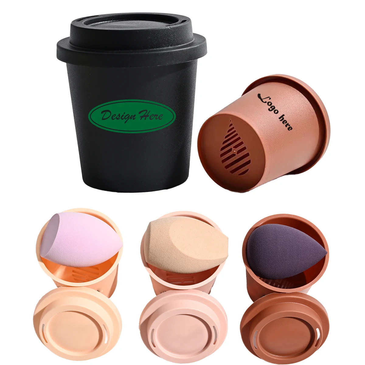 Mini Coffee Cup Shape Beauty Sponge cup 1
