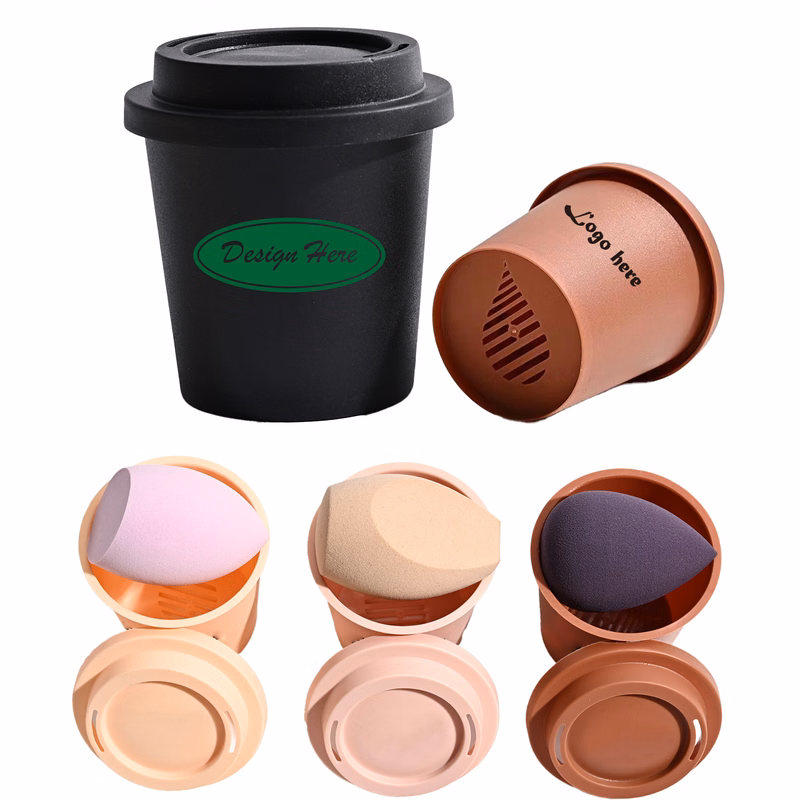 Mini Coffee Cup Shape Beauty Sponge cup