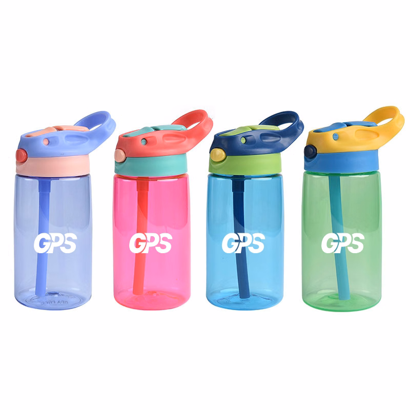 Children's Sports Bottle with Straw Lid