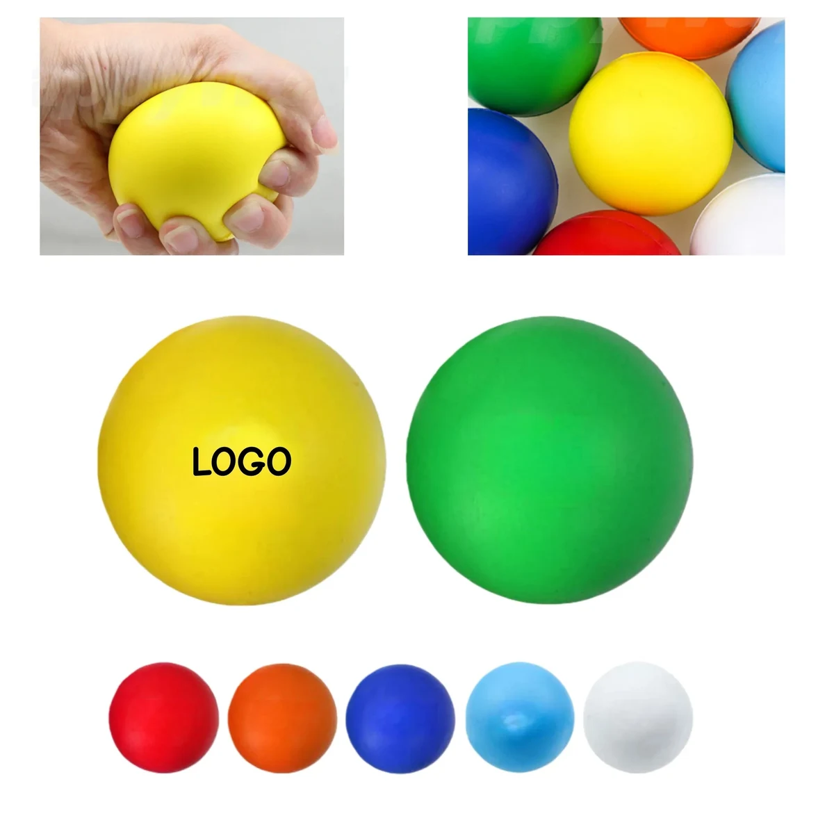 PU Stress Ball Custom Logo Anti Anxiety Relief Toy 1