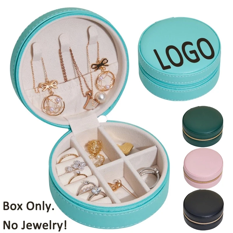 Custom PU Leather Portable Travel Jewelry Organizer Box 1