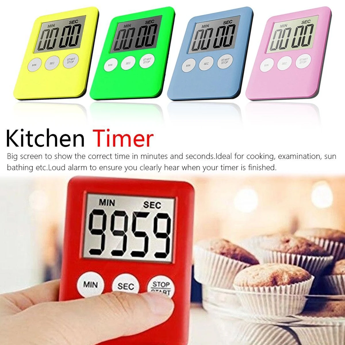 LCD Digital Screen Kitchen Timer 1