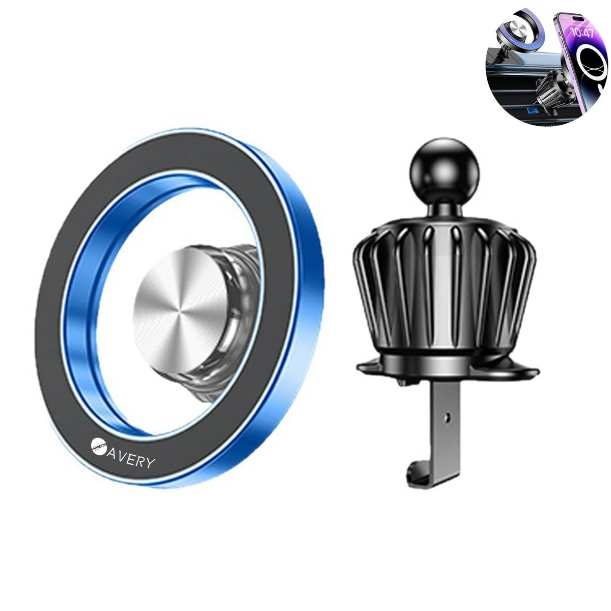 Magnetic Car Phone Holder w/ Hook 1