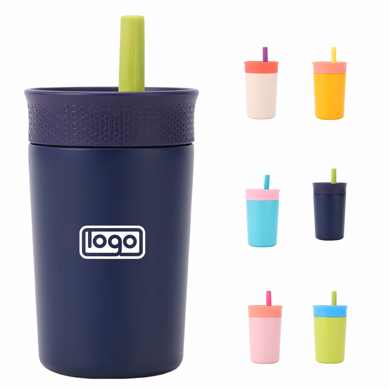 12oz Kids BPA Free Stainless Steel Insulated Tumbler w/Straw