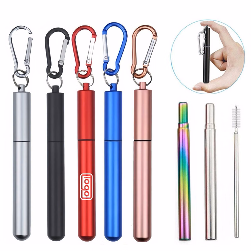 Reusable Metal Collapsible Stainless Steel Straw