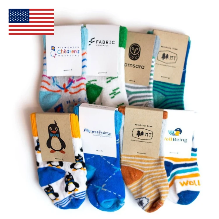 Custom Knit Cotton Crew Baby/Toddler Socks 1