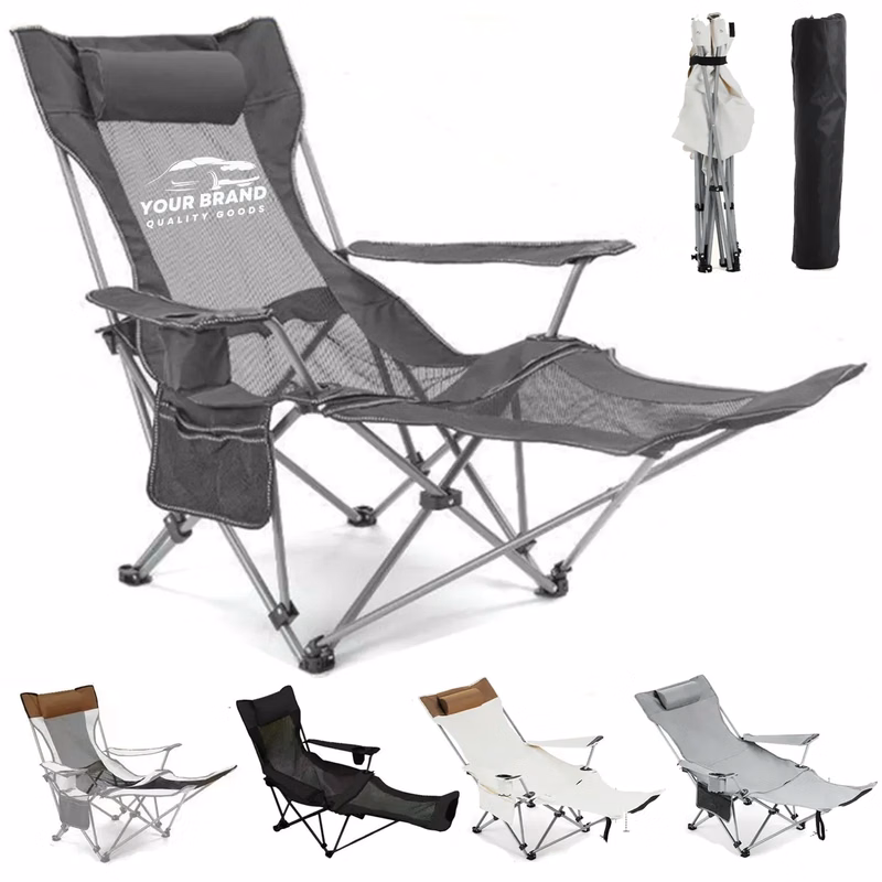 Oversized Camping Folding Chair X-Shaped Steel Frame Fixed