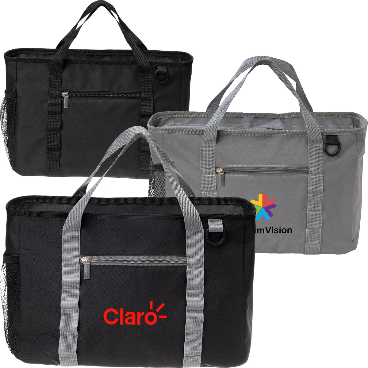 Soft Pack Insulated Cooler Lunch Bag with Zipper Pockets 1