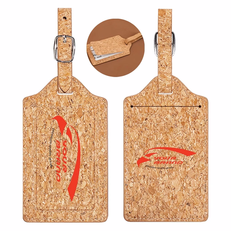 Natural Cork Luggage Travel Airline Boarding Tags