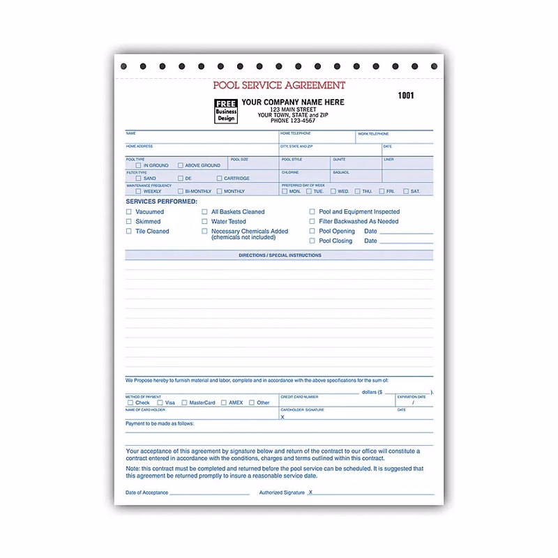 Pool Service Agreements