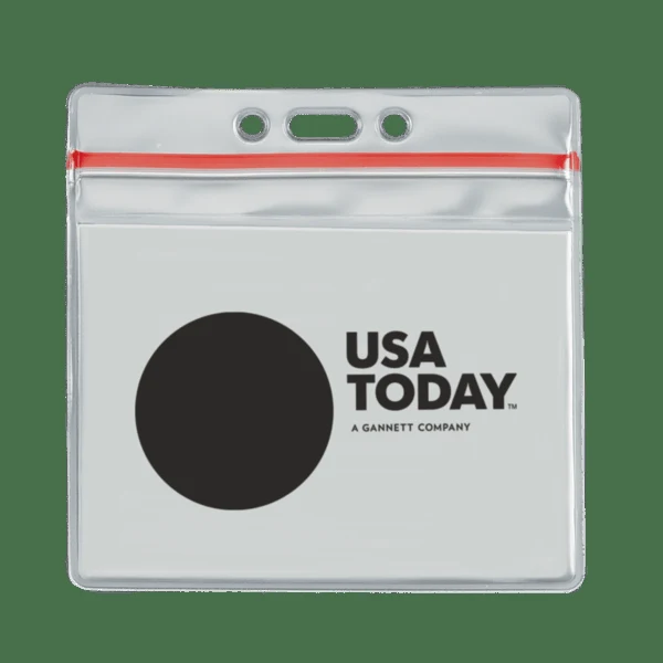 4" x 3" Printed Horizontal Vinyl Pouch with Zipper 1