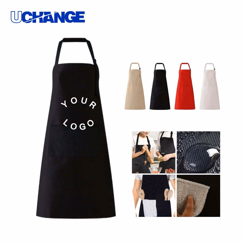 Durable Waterproof Apron with Front Storage Pockets for Kitchen Use