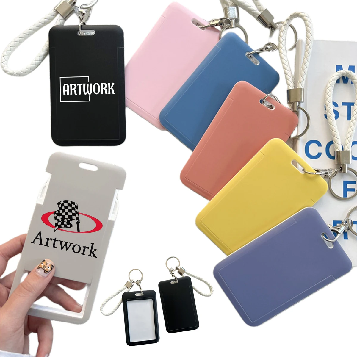 Photo Card ID Badge Holder Keychain 1