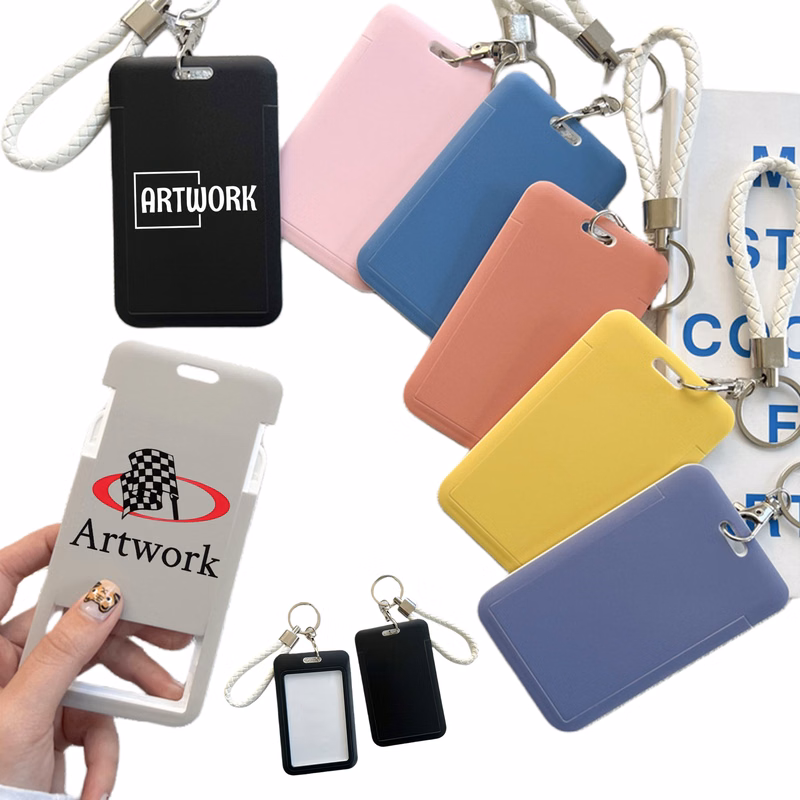 Photo Card ID Badge Holder Keychain