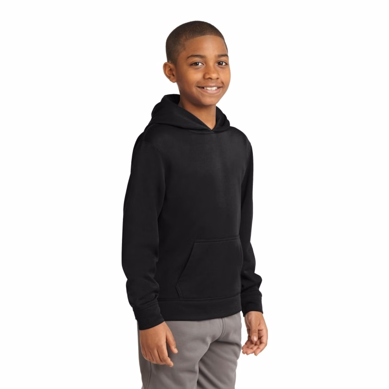 Sport-Tek Youth Sport-Wick Fleece Hooded Pullover.