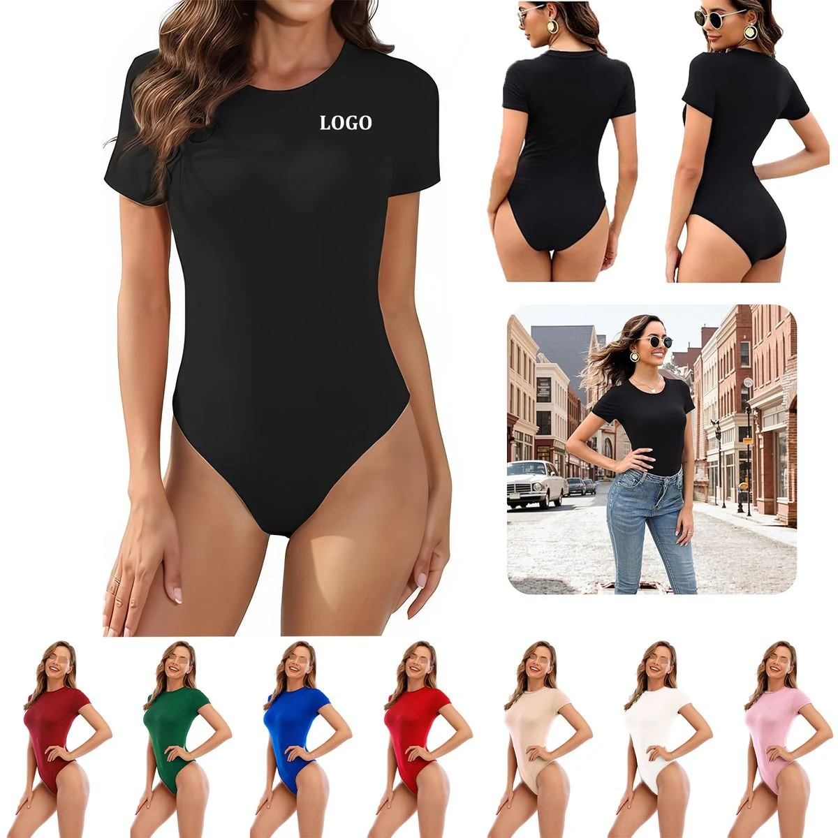 Body Suits for Womens Short Sleeve 1