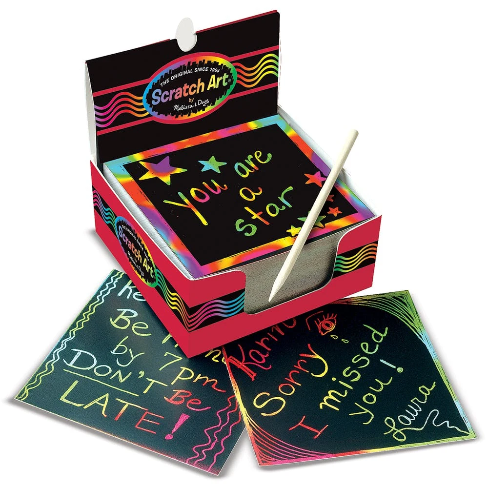 Melissa & Doug Rainbow Scratch Art Notes - Mini 125 Pack 1