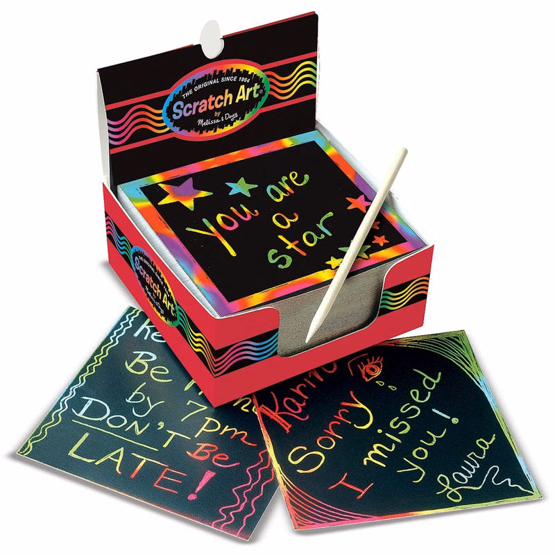 Melissa & Doug Rainbow Scratch Art Notes - Mini 125 Pack