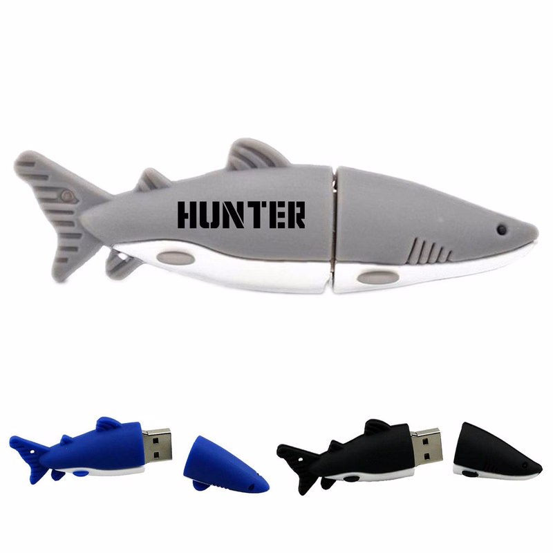 Cartoon Shark PVC USB 64GB