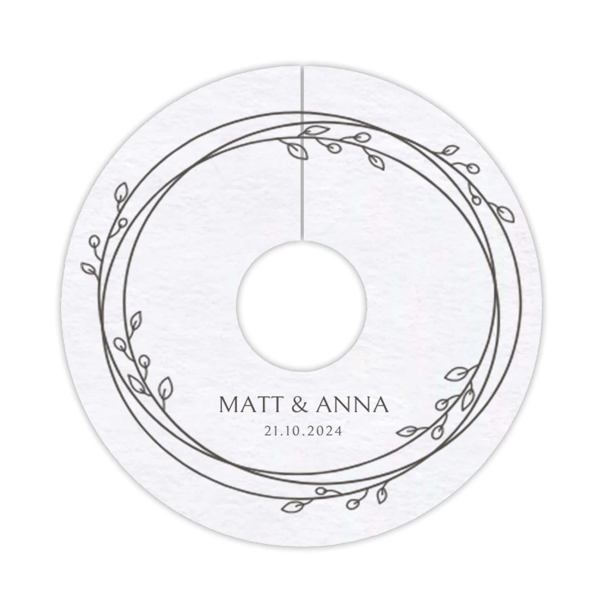 40 pt. Pulpboard Coaster, 2.75" Wine Tag 1