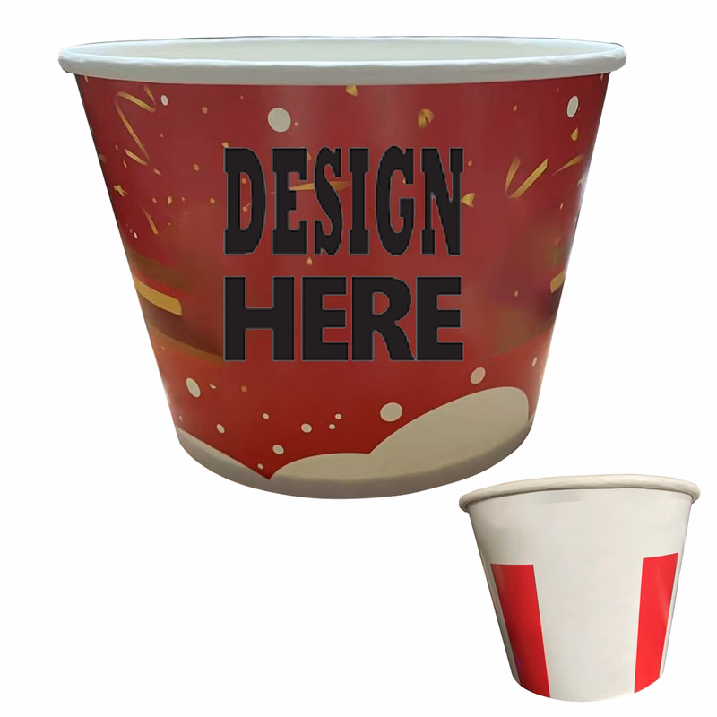 85oz Custom Fried Chicken Popcorn Bucket Snack Tub