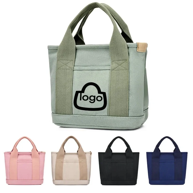 Mini Canvas Tote Bag, custom tote bag with logo imprint 1