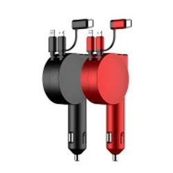 3 in 1 Retractable Dual Cable Car Charger Adapter 1