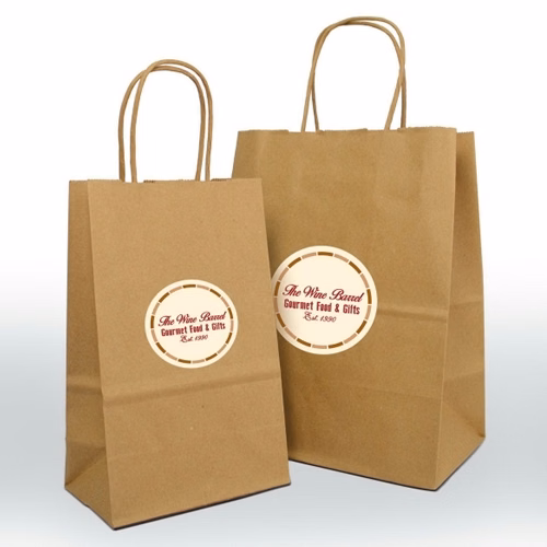 Shopping Bag - X-Large - Kraft - Label Imprint