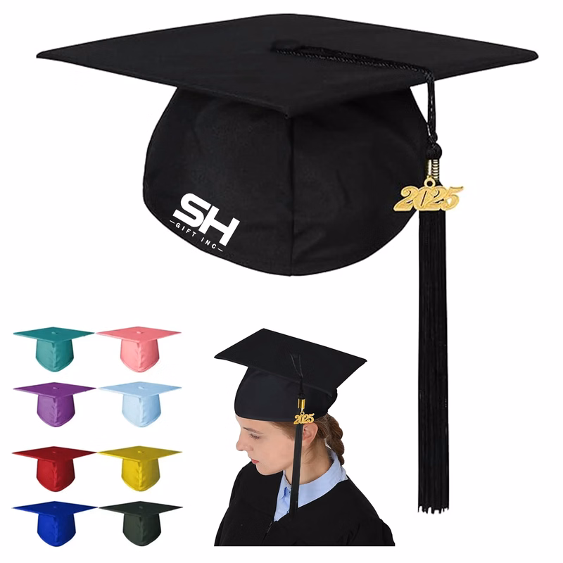 Unisex Matte Adult Graduation Cap with Tassel
