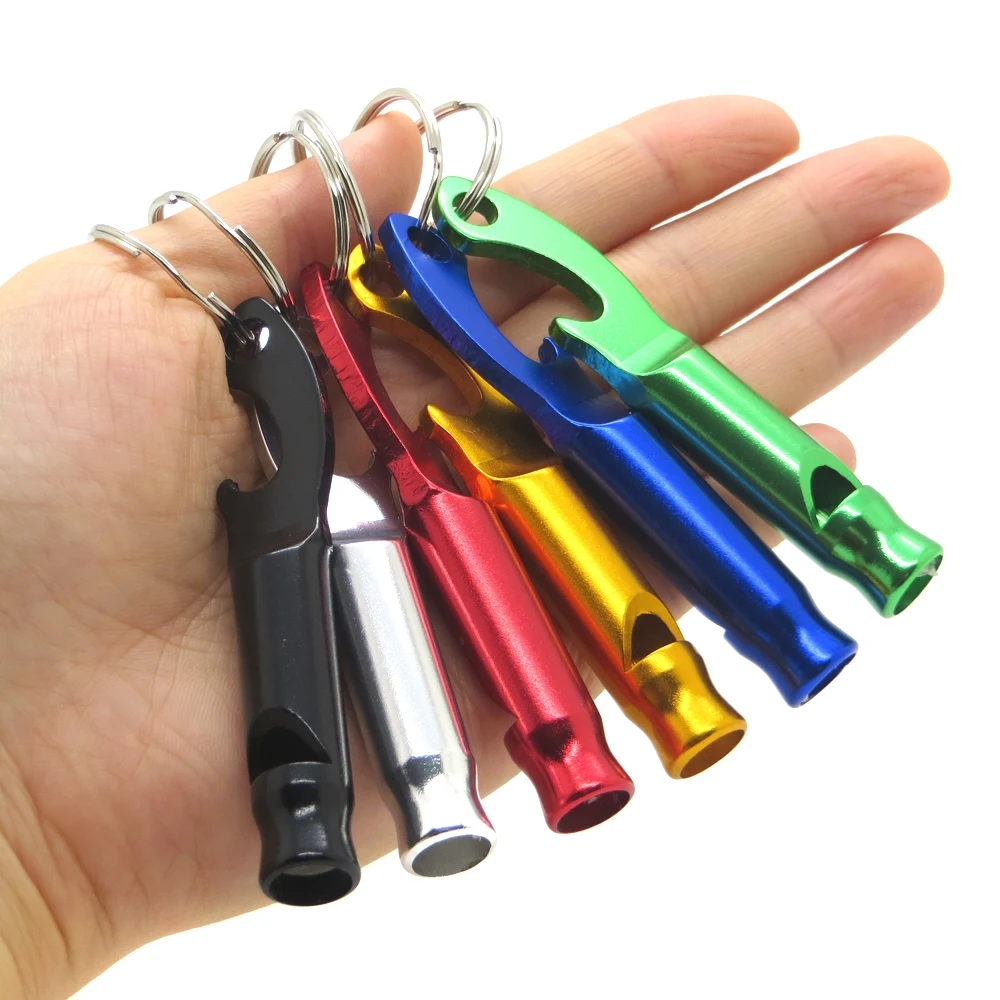 Aluminum Whistle With Keychain 1