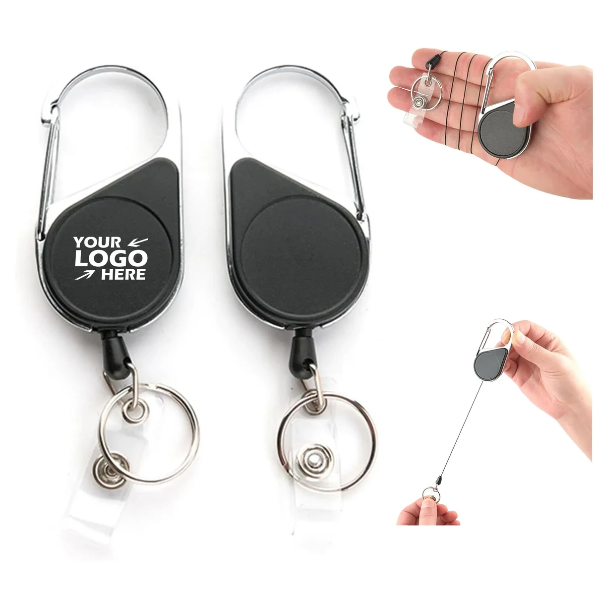 Carabiner Heavy Duty Badge Holder Keychain 1