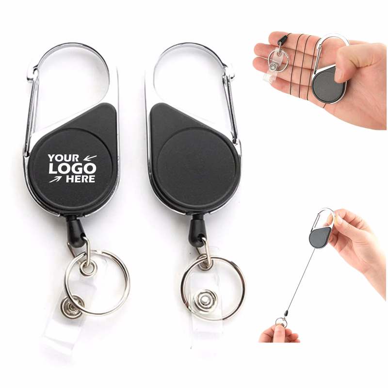Carabiner Heavy Duty Badge Holder Keychain