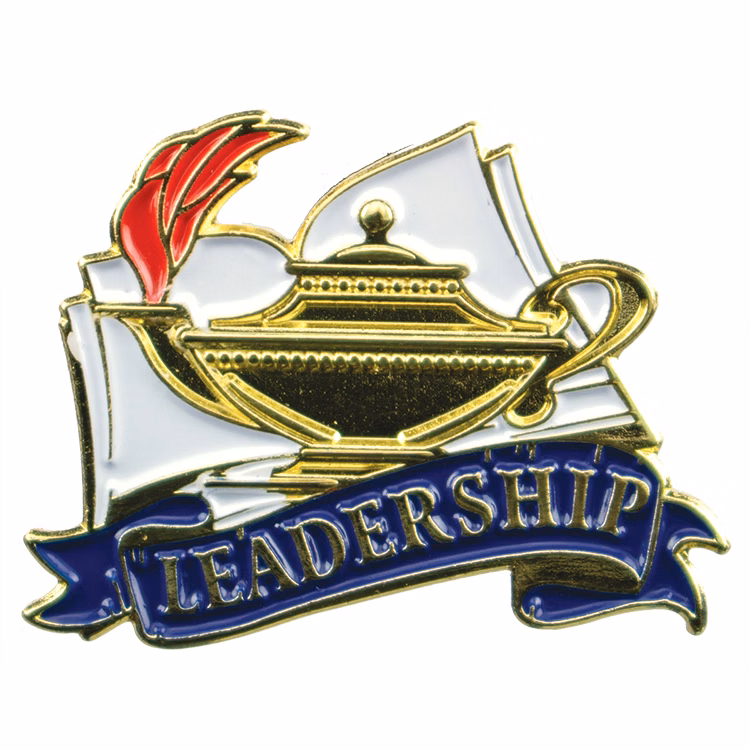 Educational Lapel Pin- Leadership (1-1/8")