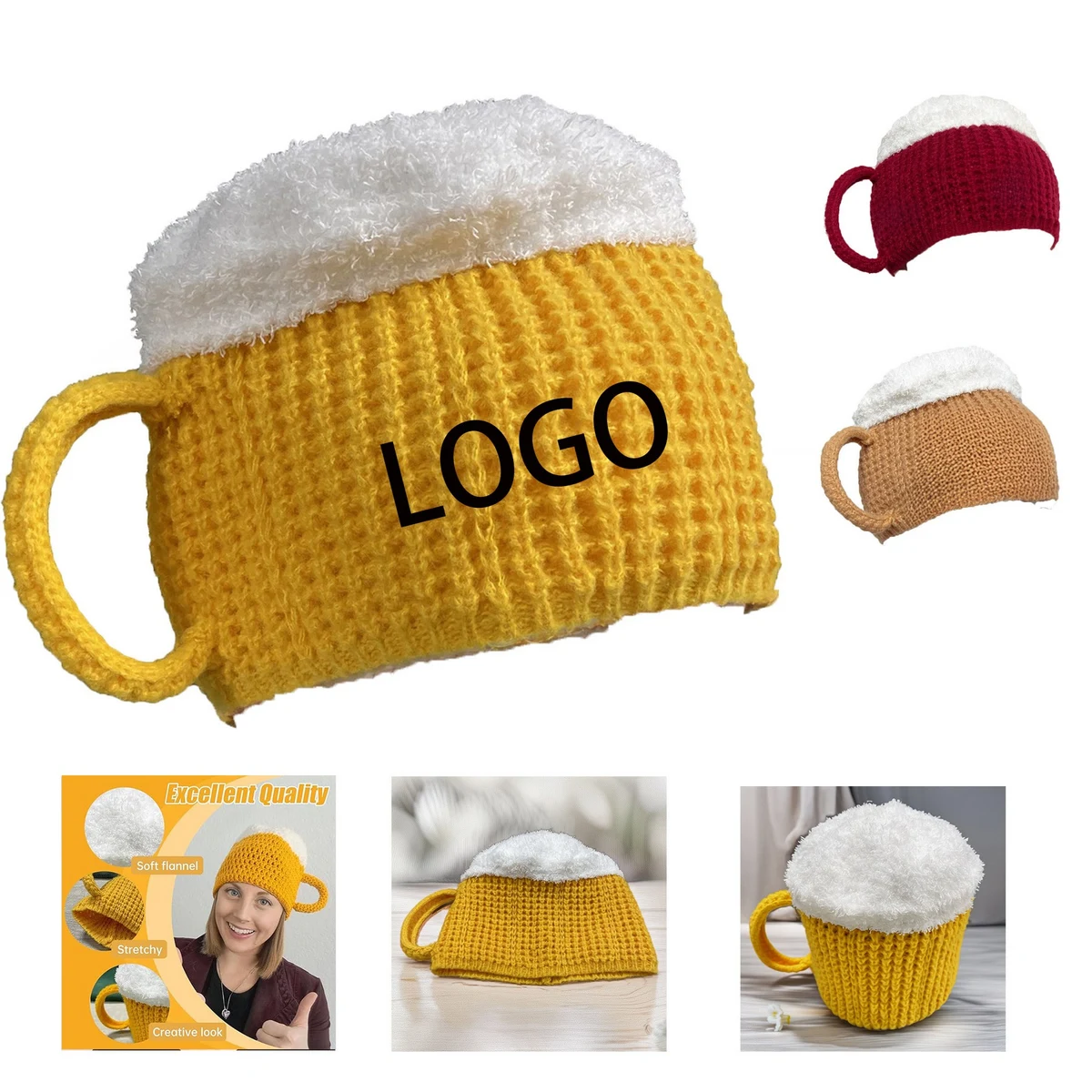 Winter Warm Fun 3D Beer Mug Hat 1