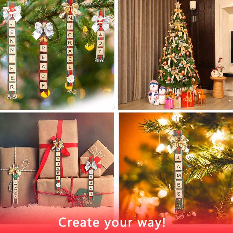 DIY Letter Christmas Tree Decorations