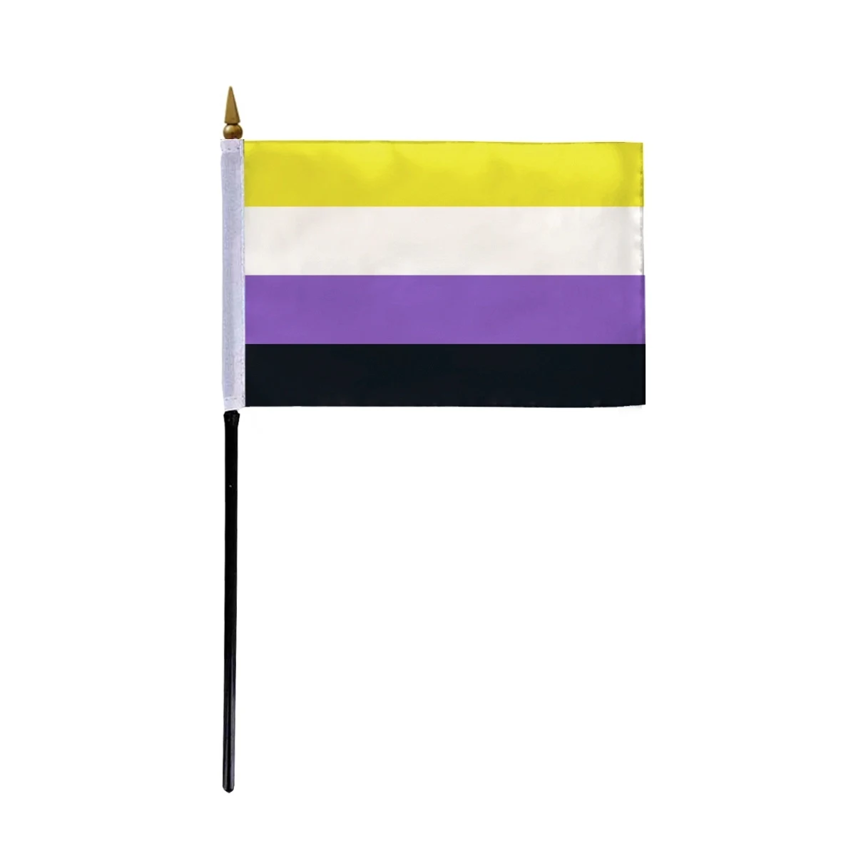 1ply Non-Binary Pride Stick Flag (Printed) 1