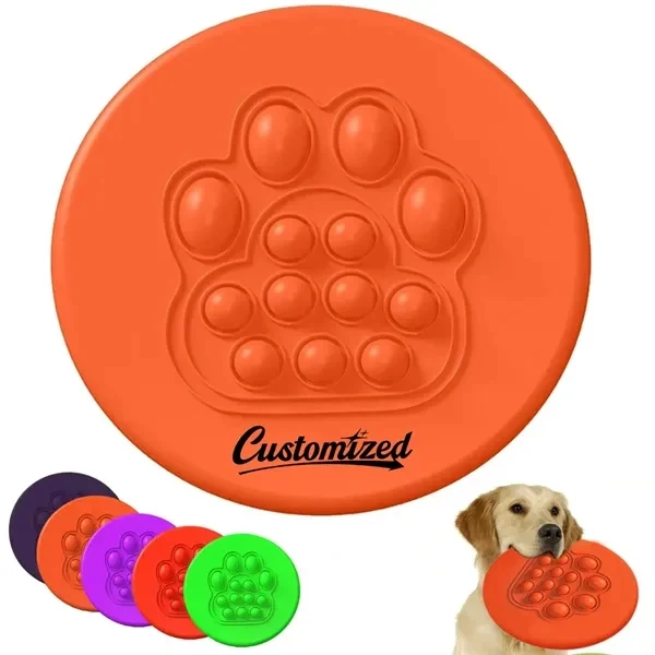 Custom Durable 6.38 inch Plastic Dog Flying Disc with Grip Texture — Pet Play Promo 1