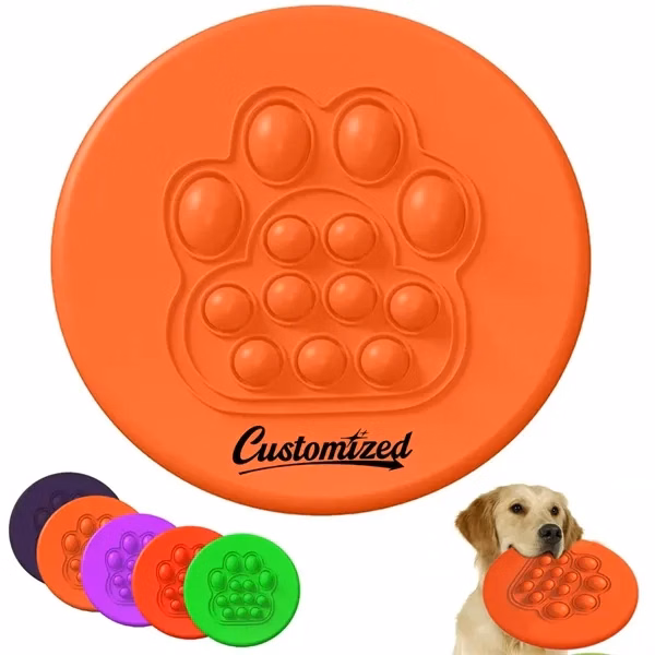 Custom Durable 6.38 inch Plastic Dog Flying Disc with Grip Texture — Pet Play Promo