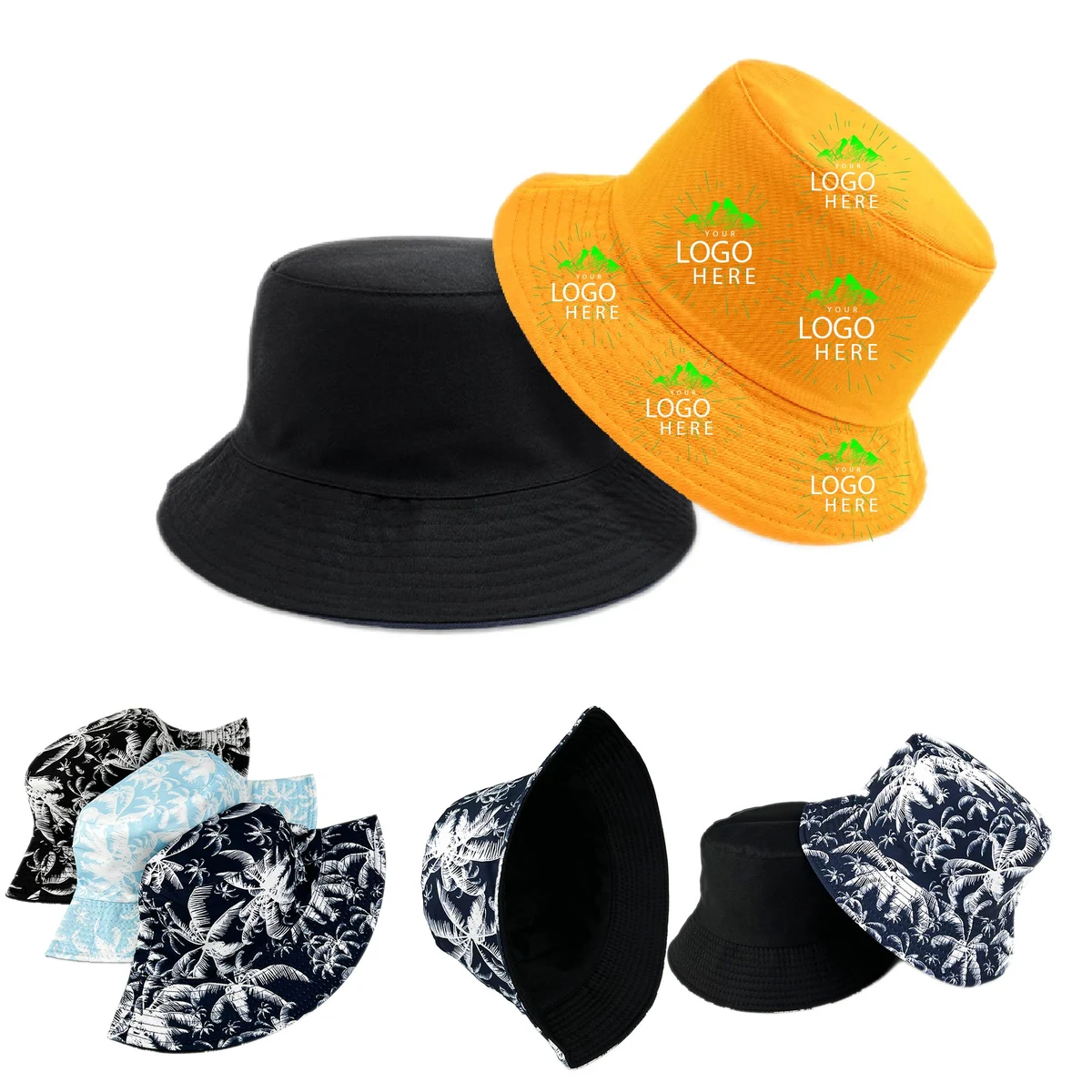 Reversible Bucket Hat Sublimation Fisherman Cap 1
