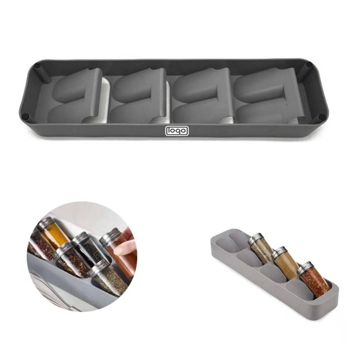Drawer Organizer Seasoning Jars Storage Tray 1