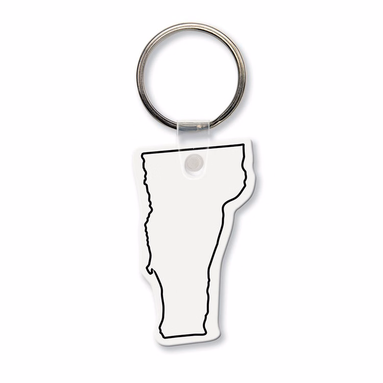 Vermont State Shape Key Tag (Spot Color)