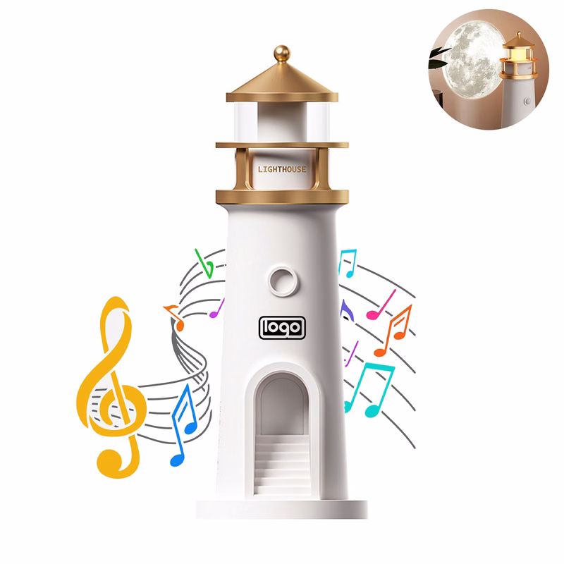 Lighthouse Bluetooth Speaker Moon Lamp Projector Night Light
