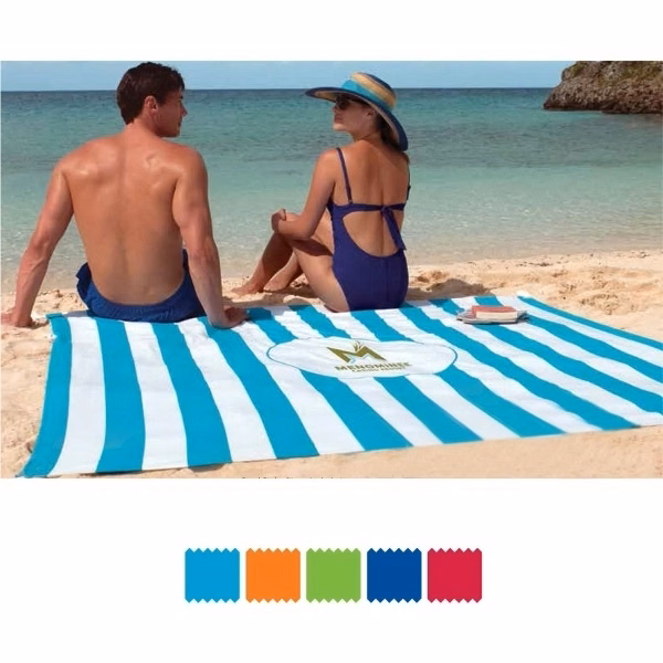 Beach Blanket Tote with Sand Stakes