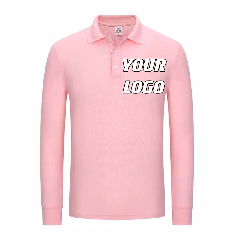 Ladies' Long-Sleeve Polo Shirts Sweatshirt Tops Work Clothes