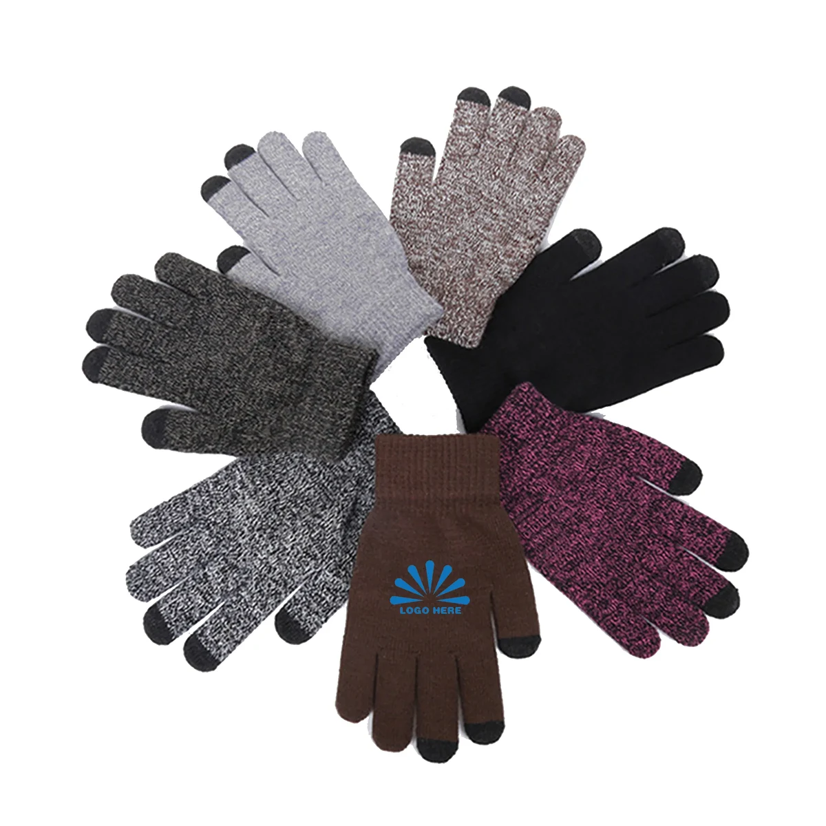 Warm Kintted Touch Screen Hiking Glove 1