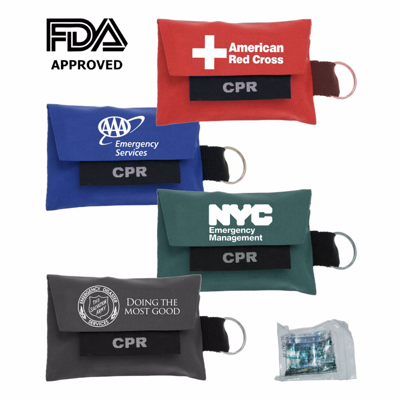 CPR Shield Pouch with Attached Key-Chain - FDA APPROVED!