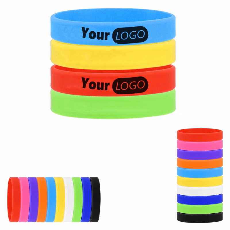 MOQ 10pcs Printed Silicone Wristbands