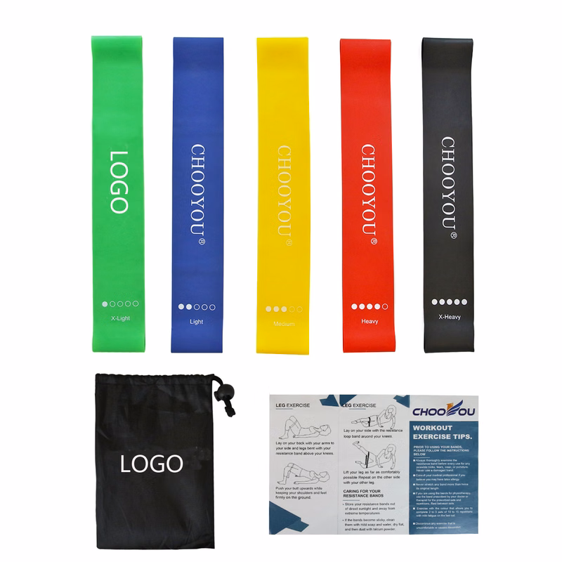 5pcs Set Rubber Loop Band Booty Resistance Bands